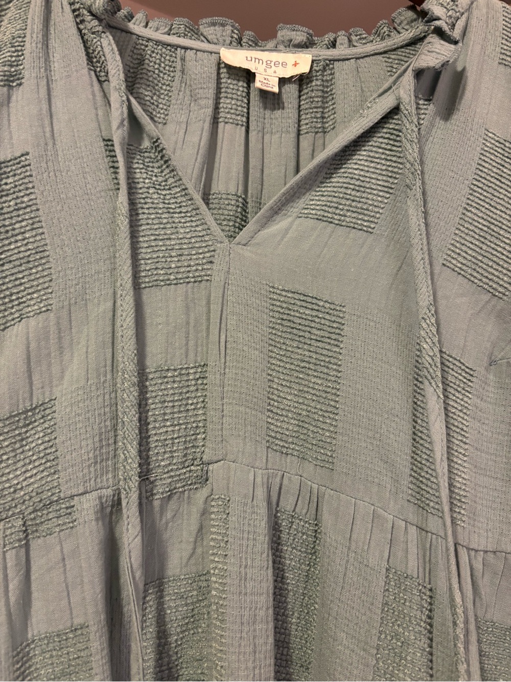 Umgee Sage Green Textured Tunic Top